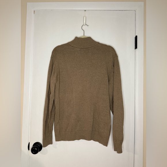 Oscar de la Renta‎ Tan Zip-Up Sweater with Black Pattern - Picture 4 of 4